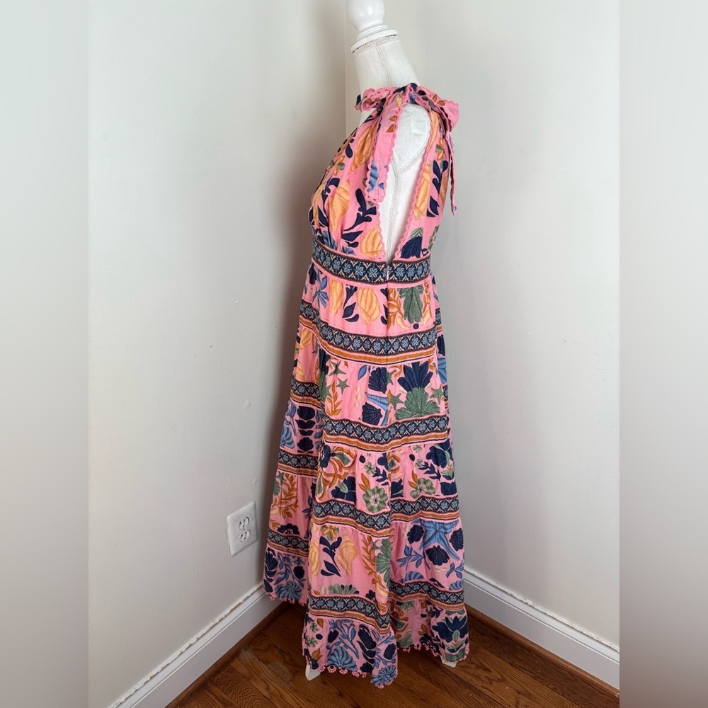 Farm Rio Seashell Tapestry Midi Dress In size Large - Picture 10 of 16